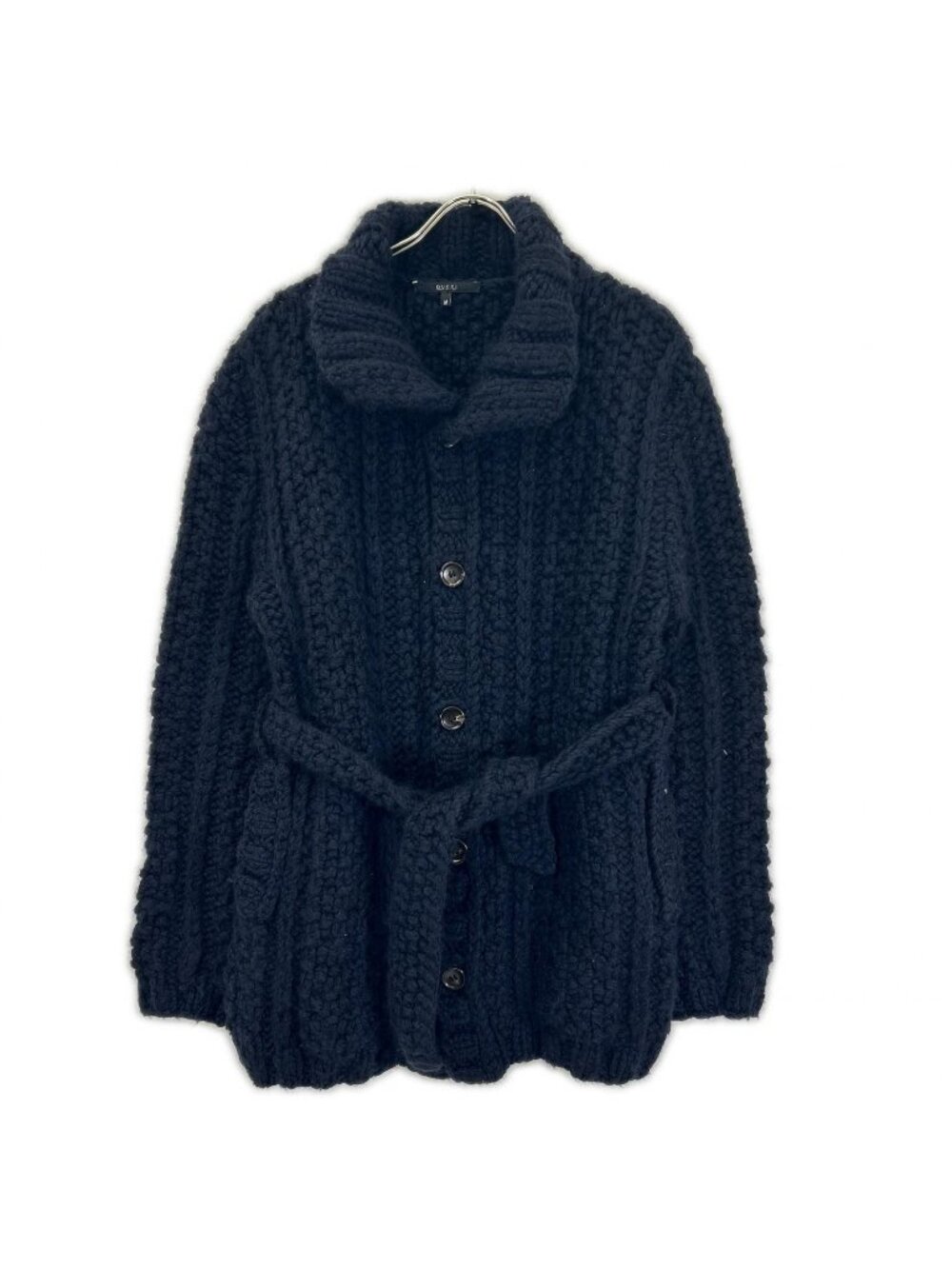 Gucci Navy Cable Knit Short Coat